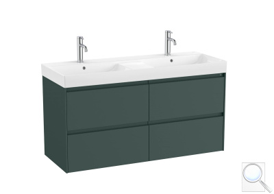 Koupelnová skříňka s umyvadlem Roca ONA 120x64,5x46 cm zelená mat ONA1202ZZM. obr. 1