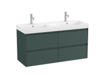 Koupelnová skříňka s umyvadlem Roca ONA 120x64,5x46 cm zelená mat ONA1202ZZM