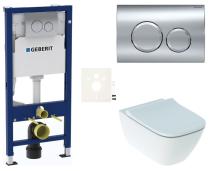 Závěsný WC set Geberit do lehkých stěn / předstěnová montáž+ WC Geberit Smyle SIKOGESSMD20