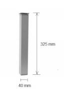 Nábytková noha Naturel Vario Dekor 4 cm hliník ALNOHAST33 (Technický nákres)