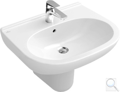Závěsné umyvadlo Villeroy & Boch O.Novo 55x45 cm alpská bílá 51605601. obr. 1