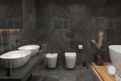 Koupelna Classen Ceramin - SIKO-koupelna-v-mramorovem-provedeni-se-drevem-s-vanou-prirodni-styl-serie-Ceramin-Wall-002