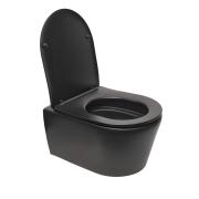 WC závěsné SAT Brevis včetně sedátka softclose, 48 cm, černý SATBRE010RREXPBKM. obr. 4 