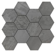 Mozaika Sintesi Met arch steel esagono šedá