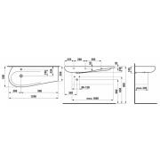 Nábytkové umyvadlo Laufen Ilbagnoalessi 120x50 cm otvor pro baterii uprostřed H8149734001041. obr. 4&nbsp;