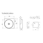 Umyvadlo Ravak Yard 45x45 cm s černou konzolí X000001677. obr. 7&nbsp;
