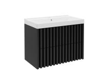 Koupelnová skříňka s umyvadlem SAT Delano 80x46 cm černá mat DELANO80ZCUM