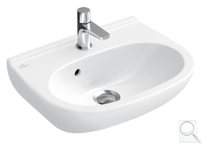 Umývátko Villeroy & Boch O.Novo 45x35 cm otvor pro baterii uprostřed 53604501. obr. 1