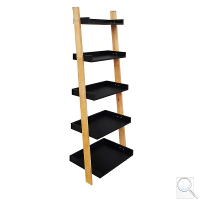 Set poličky a nosníků Naturel Home černá/ořech mat 53,5x170x40 cm HOMEP5C. obr. 1