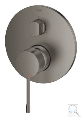 Sprchová a vanová baterie GROHE Essence bez podomítkového tělesa kartáčovaný Hard Graphite mat 24169AL1. obr. 1