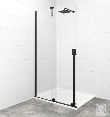 Sprchová zástěna Walk-In /  Dveře Walk-in Xmotion barva profilu chrom lesklý nebo černá. sestava v kombinaci s černou