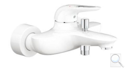 Vanová baterie Grohe Eurostyle New s výpustí Moon White / chrom 33591LS3. 
