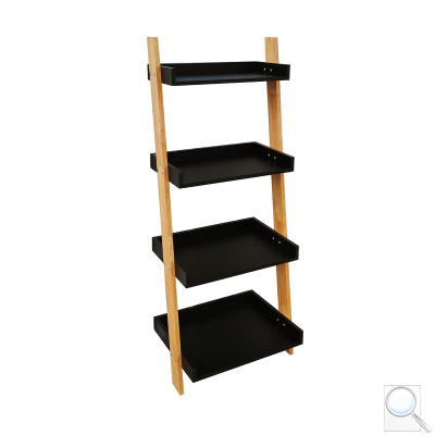Set poličky a nosníků Naturel Home černá/ořech mat 53,5x134x40 cm HOMEP4C. obr. 1