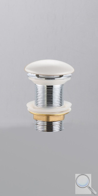 Průtočný umyvadlový vtok SAT Infinito 5/4" mat. bílý lesk, bílý mat