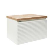Koupelnová skříňka pod umyvadlo Naturel Savona 78x43x44,8 cm bílá lesk, deska dub halifax SAVONA80BIDDH.  (2)