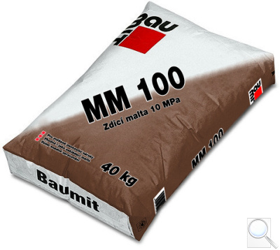 Vápenocementová malta s vyšší pevností Baumit MM 100. 