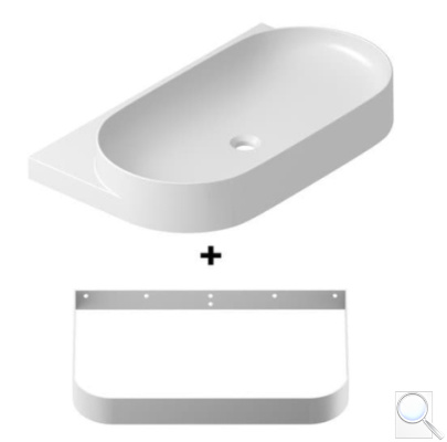 Umyvadlo Ravak Yard 80,5x50x12,5 cm s bílou konzolí X000001685. obr. 1