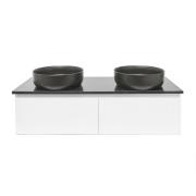 Koupelnová skříňka s deskou z umělého kamene SAT Evolution 118x30x44,8 cm bílá mat SATEVO120WMTK. obr. 3 