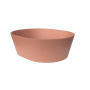 Umyvadlo na desku SAT Aula 47x38 cm růžová mat bez otvoru pro baterii, bez přepadu SATAU4738P. (3)