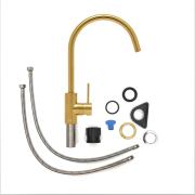 Dřezová baterie SAT Aurum s otočným ramínkem broušená zlatá mat SATBAUR280BG. obr. 8 