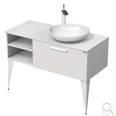 Koupelnová skříňka pod umyvadlo Naturel Luxe 110x36x50 cm bílá mat LUXE110PBMBU. obr. 1