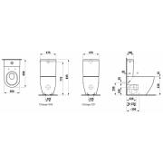 WC kombi, pouze mísa Laufen Pro vario odpad H8259520002311. Technický nákres