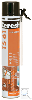 Jednosložková trubičková polyuretanová pěna Ceresit TS 61 - 750 ml. 