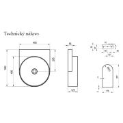 Umyvadlo Ravak Yard 40,5x50 cm s nerezovou konzolí X000001681. obr. 6