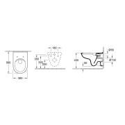 WC závěsné Villeroy & Boch O.Novo zadní odpad 5660R001. obr. 5 