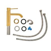 Umyvadlová baterie SAT Aurum bez výpusti broušená zlatá mat SATBAUR271BG. obr. 7