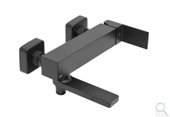 Vanová baterie SAT Vision bez sprchového setu 150 mm černá matná SATBSVI222C. obr. 1