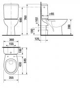 WC kombi komplet Jika Neo zadní odpad H8613930007871 (obr. 2)