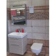 Zrcadlová skříňka s osvětlením Naturel Iluxit 60x75 cm MDF šedostříbrná GALZS60LED. obr. 2&nbsp;