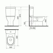 WC kombi komplet Jika Mio vario odpad SIKOSJMIVB23716. technický nákres 