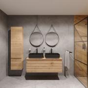 Umyvadlo na desku SAT Infinitio 50x39 cm černá mat bez přepadu SATINF5039BKM. obr. 7