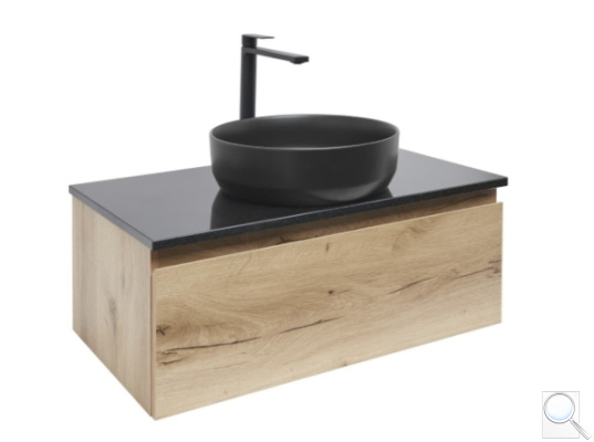 Koupelnová skříňka s keramickým umyvadlem a technickým kamenem SAT B-Way 79x30x45 cm dub BWAY80OAKTKUB. obr. 1