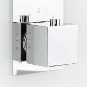 Sprchový panel Anima Glass Shower na stěnu s termostatickou baterií bílá GLASHOWER. obr. 7 