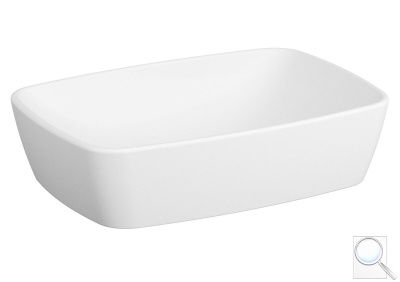 Umyvadlo na desku Vitra Shift 55x38 cm bez otvoru pro baterii 7075-003-0016. 