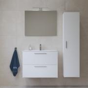 Koupelnová sestava s umyvadlem zrcadlem a osvětlením Vitra Mia 79x61x39,5 cm bílá lesk MIASET80B (obr. 9)