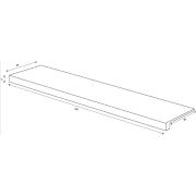 Schodová Tvarovka Rako Plywood Straw béžová.  