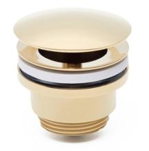 Průtočná zátka SAT k umyvadlům bez přepadu zlatá PZATKAGOLD