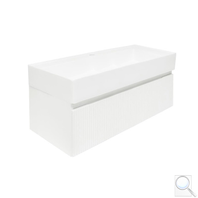 Koupelnová skříňka s umyvadlem SAT Evolution 98x30x44,8 cm bílá mat SATEVO100WMU2. obr. 1