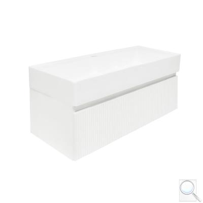 Koupelnová skříňka s umyvadlem SAT Evolution 98x30x44,8 cm bílá mat SATEVO100WMU2 obr. 1