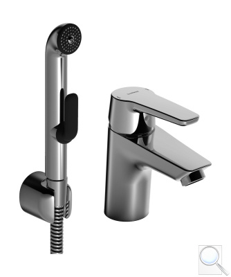 Umyvadlová baterie Hansa HansaECO s bidetovou sprškou chrom SIKOBHE232.