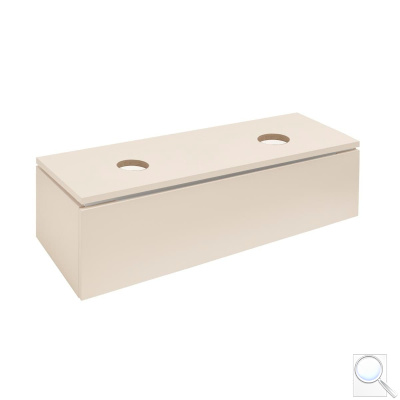 Koupelnová skříňka s krycí deskou SAT Feel 120x30x46 cm pískově béžová mat SATFEEL120BED. obr. 1