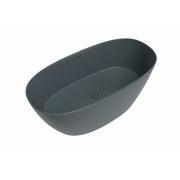 Volně stojící vana SAT Aula 160x78,7 cm litý mramor levá i pravá tmavě šedá SATAULA1600MG. &nbsp;(4)