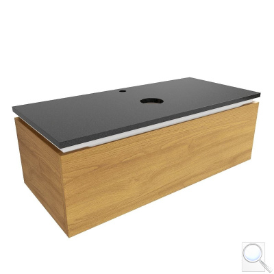 Koupelnová skříňka s žulovou krycí deskou SAT Feel 120x30x46 cm medový dub mat SATFEEL120DMZ. obr. 1