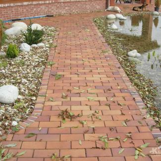 Klinker ukázky realizací - Dlažba Herbstlaub geflammt  - 