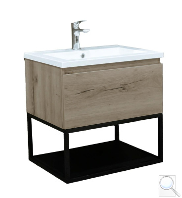 Koupelnová skříňka s umyvadlem SAT B-Way dub mat BWAY60OAKU. obr. 1