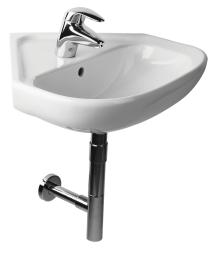 Rohové umývátko Jika Deep 45x46 cm otvor pro baterii uprostřed H8166120001041